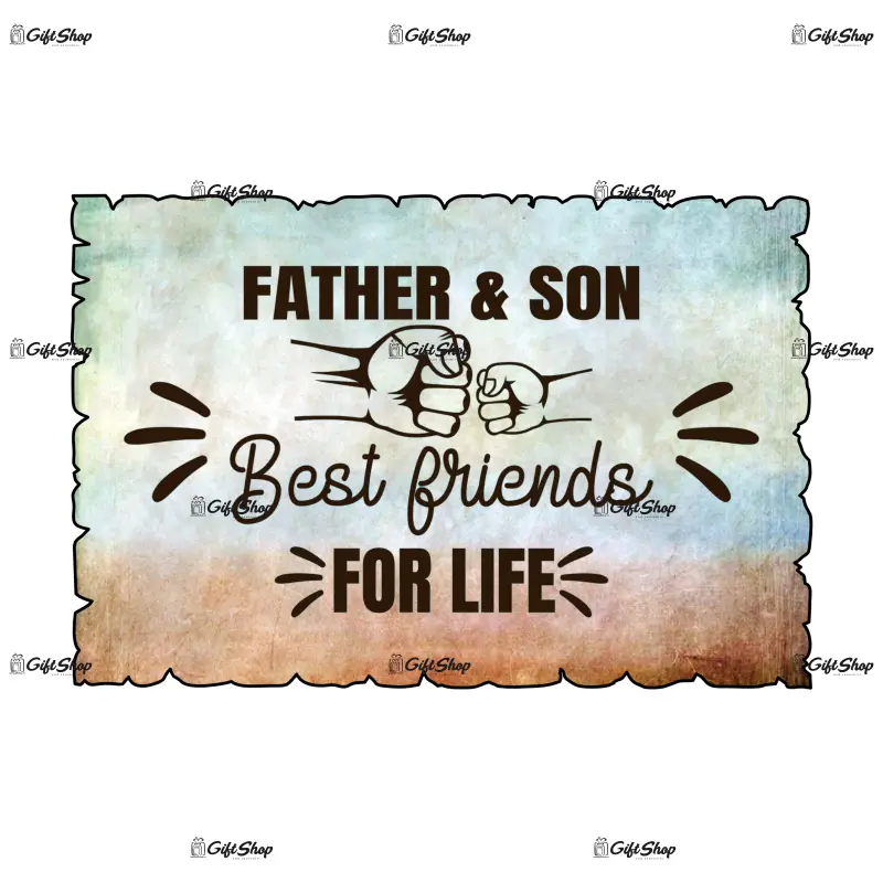 Father and sun best friends for life, magnet frigider mgs057